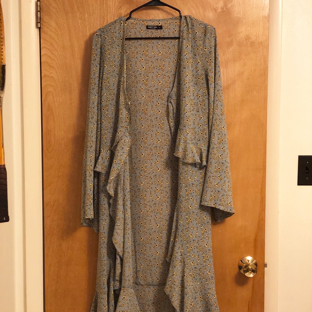 Nasty Gal Midi Length Floral Kimono